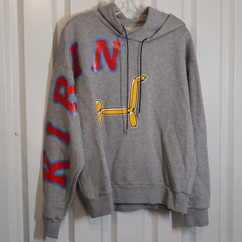 Kirin Peggy Gou Womens Gray Hoodie with Spellout and Balloon Animal Size S NWT